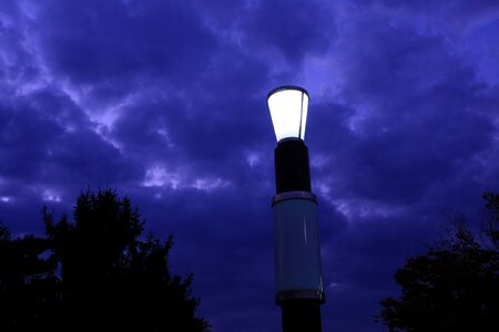 Street lights night view lighting photo