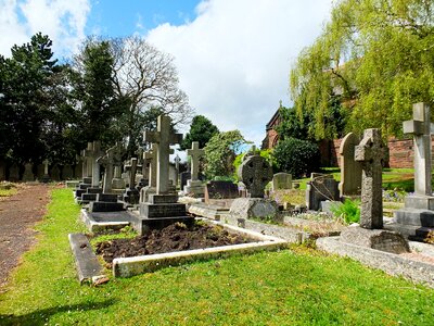 Old cemetery tombstone crosses