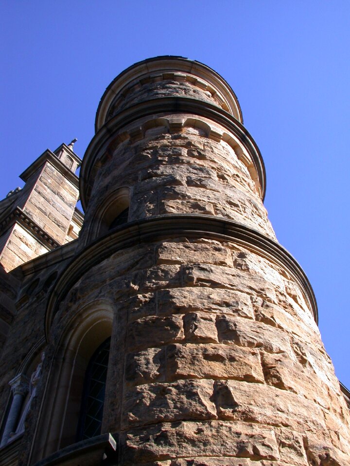 Blue catholic architecture