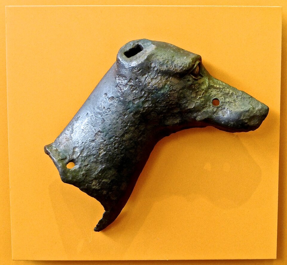 Head whippet ornament