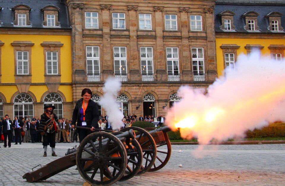 Gun castle cannon shot