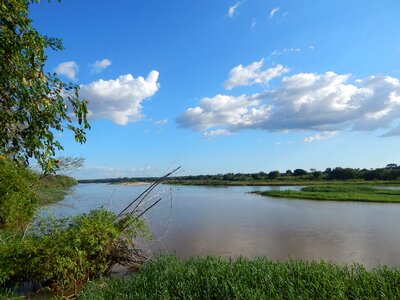 Nature blue sky water