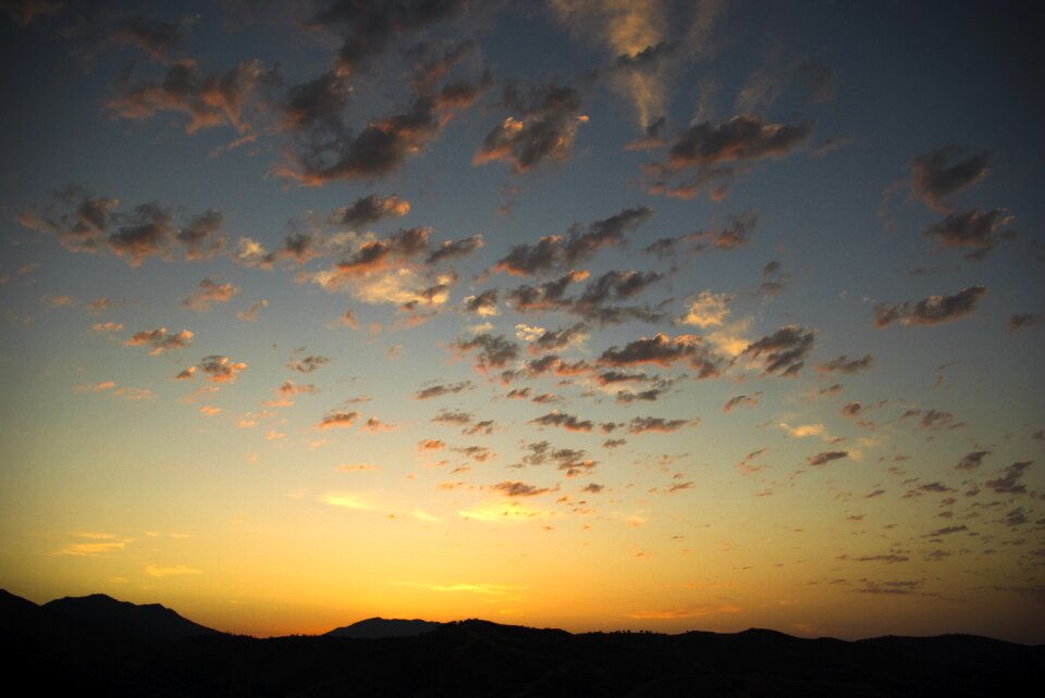 Sunset landscape horizon