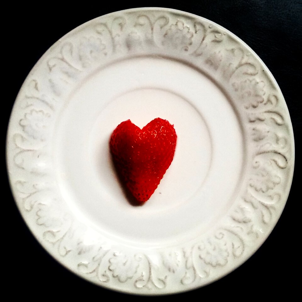 Plate heart love