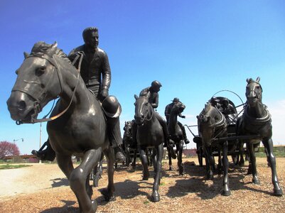 Riders land rush frontier photo