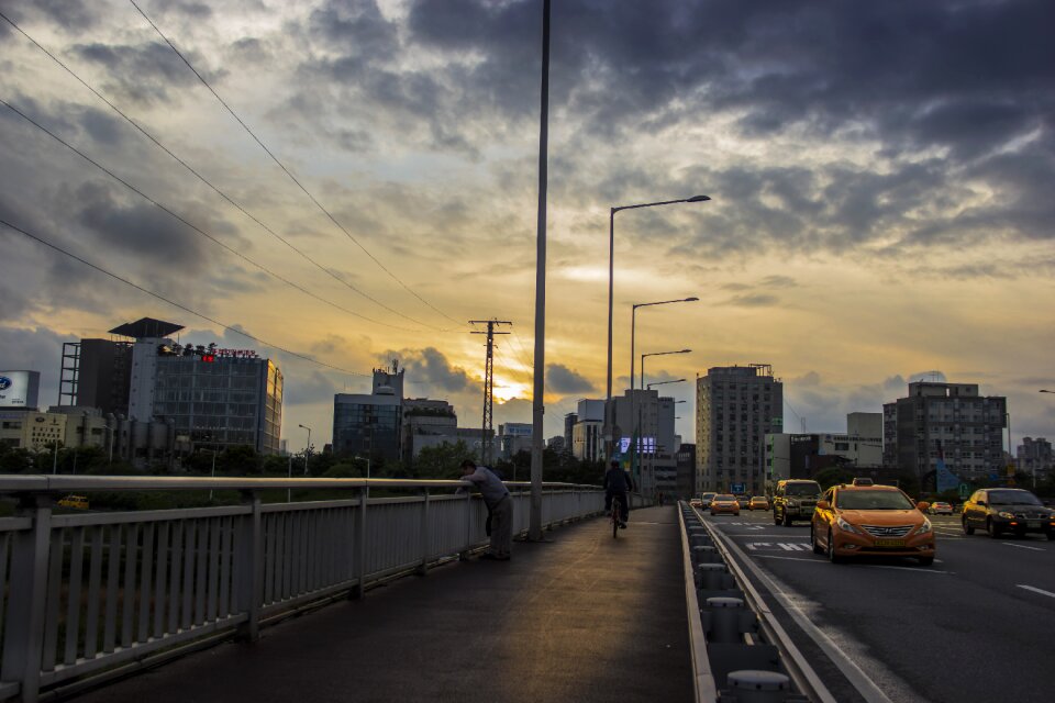 Street twilight city