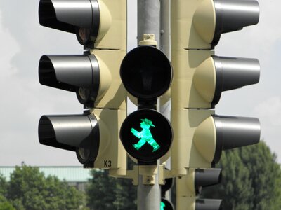Go traffic signal road sign photo