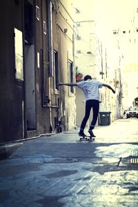 Skateboarder young extreme photo