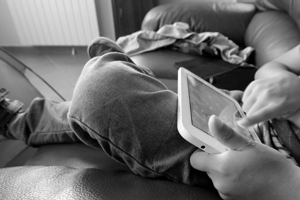 Sitting technologies black and white