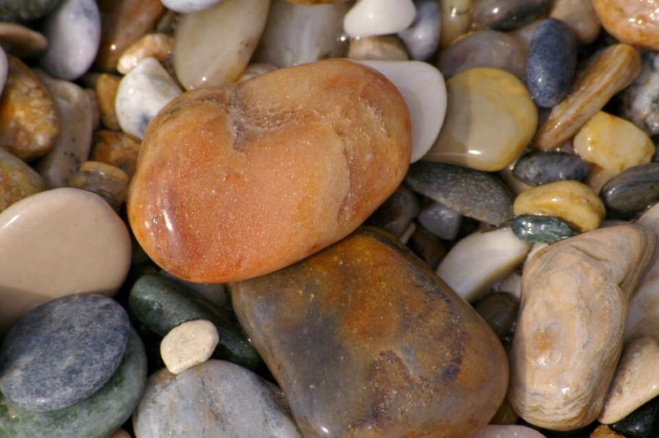 Pebble beach sea photo