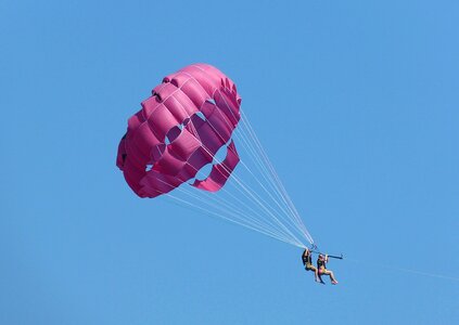 Sky blue paragliding photo