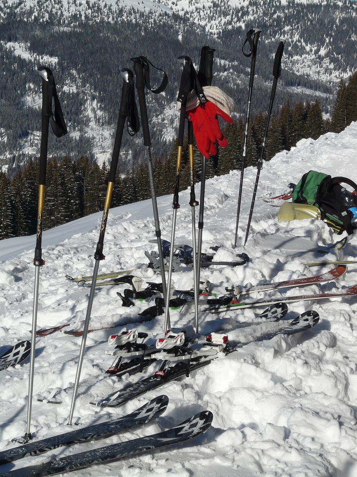 Touring skis backcountry skiiing snow