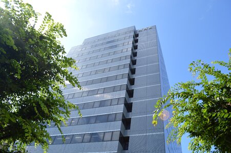 Television building sunny day