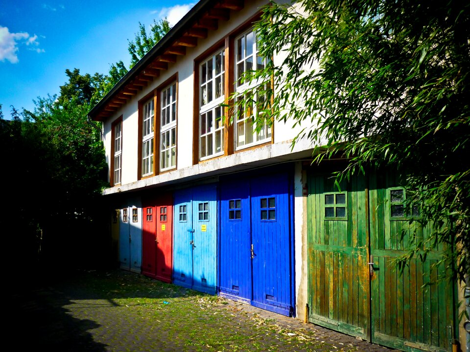 Colorful architecture blue