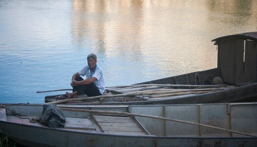 The old man reflection ship
