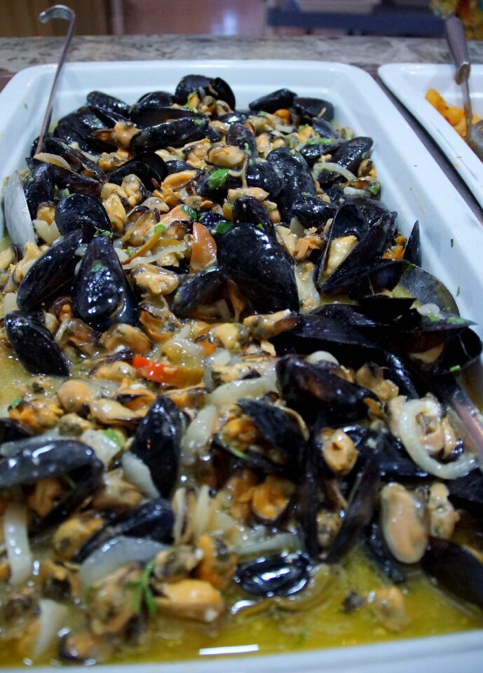 Seafood mussels cafeteria
