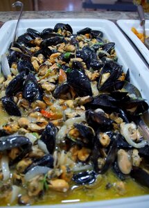 Seafood mussels cafeteria