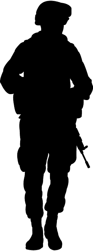 Soldier with Rifle - Free vector silhouettes on creazilla.com