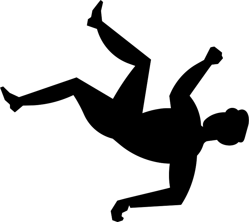 Man falling