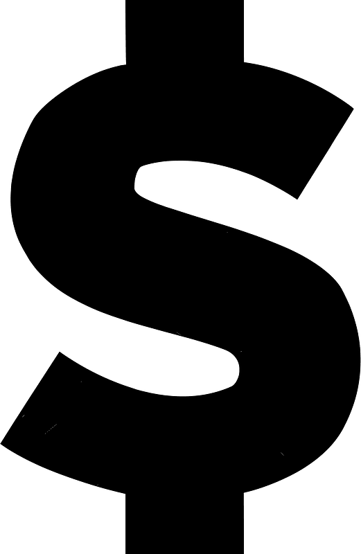 Dollar symbol silhouette