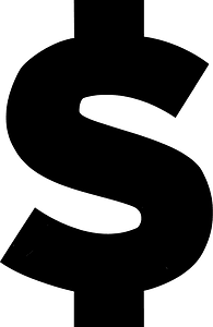 Dollar symbol silhouette