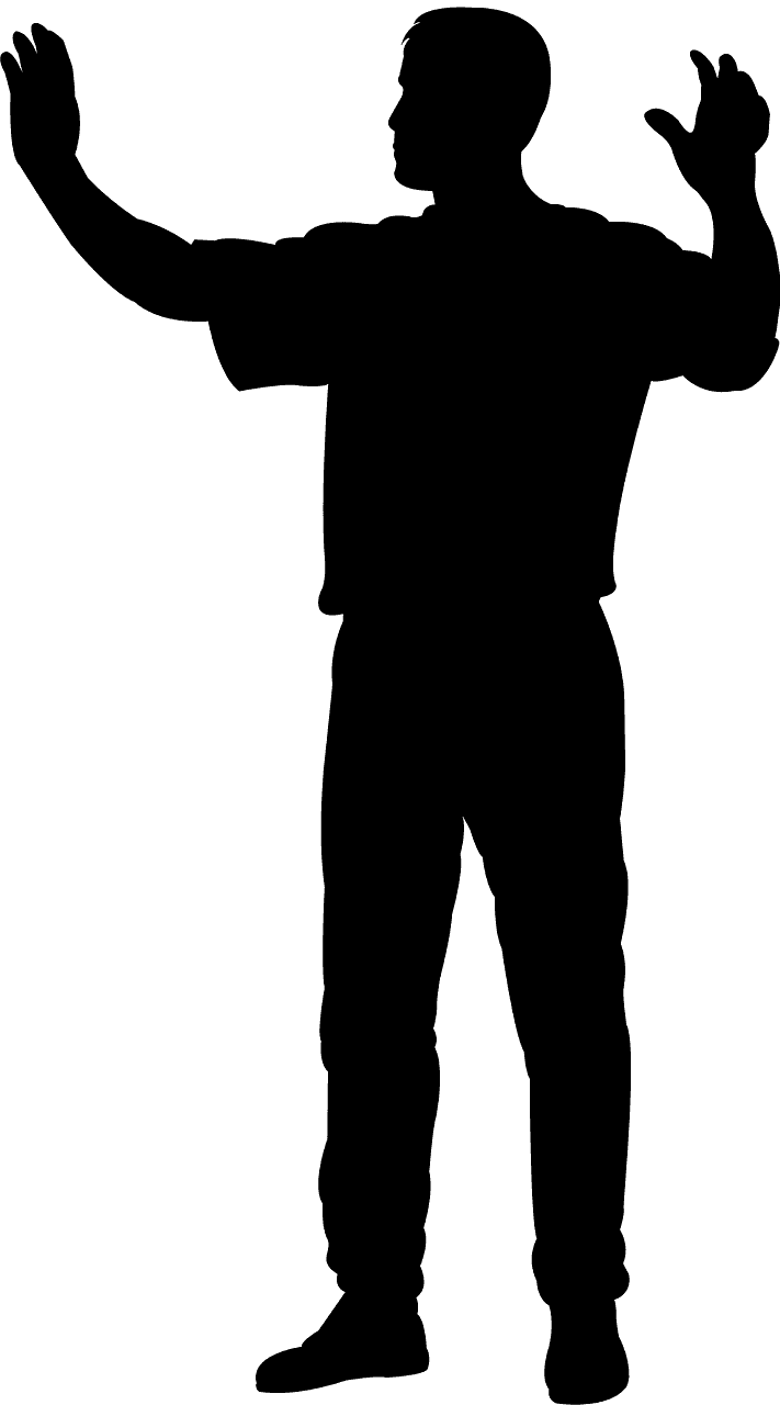 Man with Arms Raised