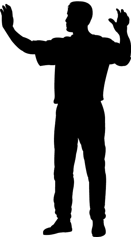Man with Arms Raised