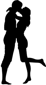 Man and Woman Kissing