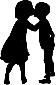 Boy and Girl Kissing