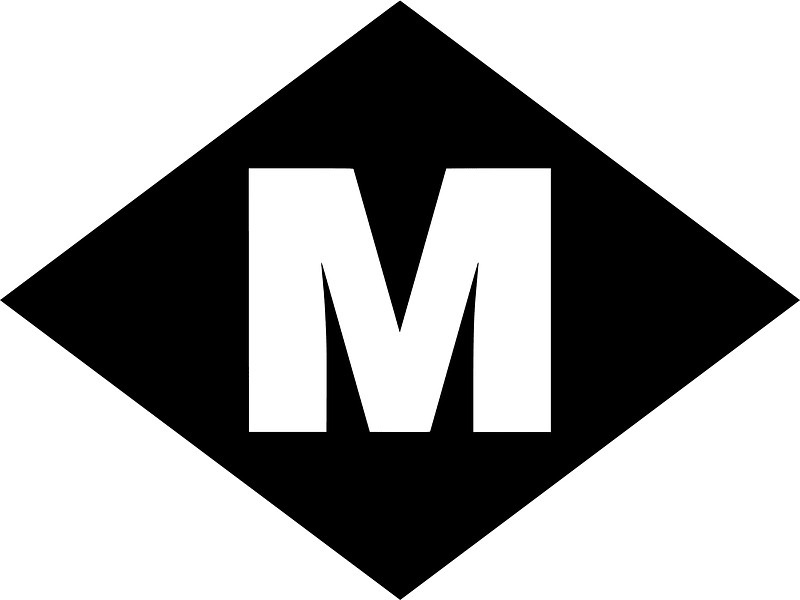 Barcelona Metro Logo negative