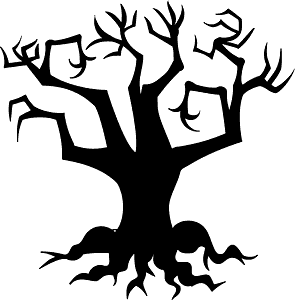 Haunted tree - Free vector silhouettes on creazilla.com