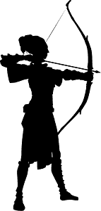 Elven archer with bow drawn