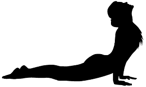 Fitness girl silhouette