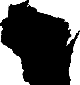 Mappa del Wisconsin