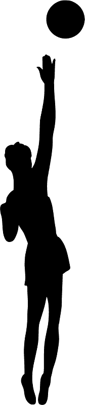 Jumping basketball player