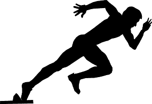 Runner Leaving Blocks