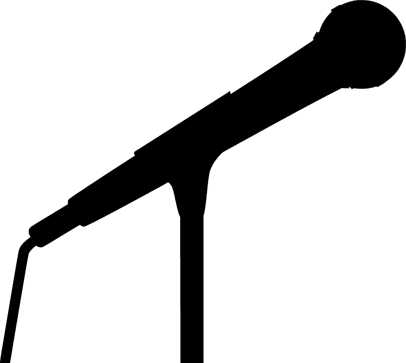 Corded Microphone on a Stand