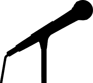 Corded Microphone on a Stand