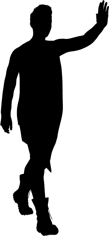 Man waving hand