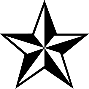 Nautical star stencil