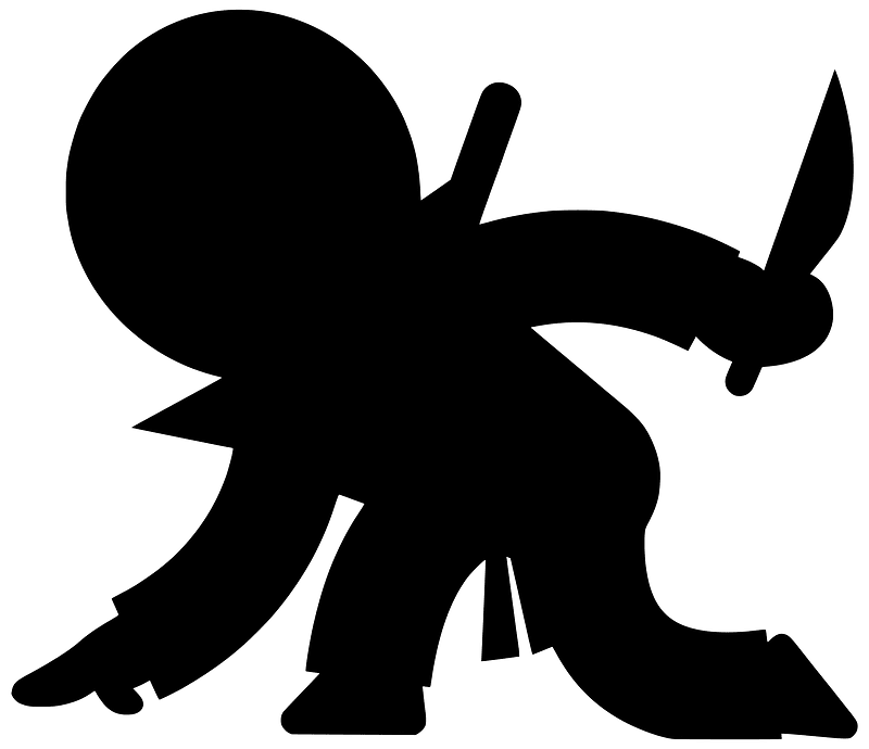 Ninja Position with a Knife