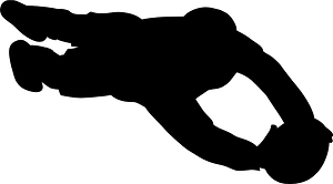 Rugby Player is Diving for the Ball