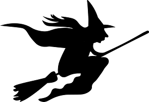 Witch on a broom