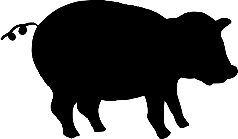 Pig - Free vector silhouettes on creazilla.com