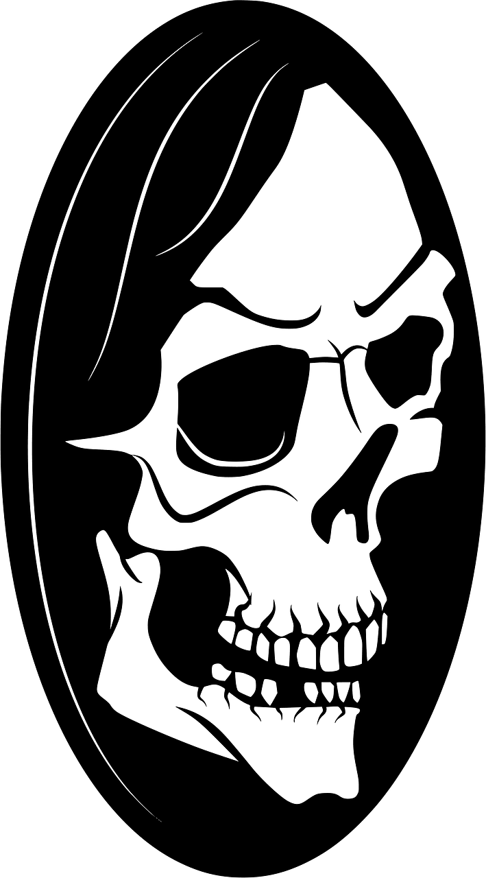 Skull death symbol