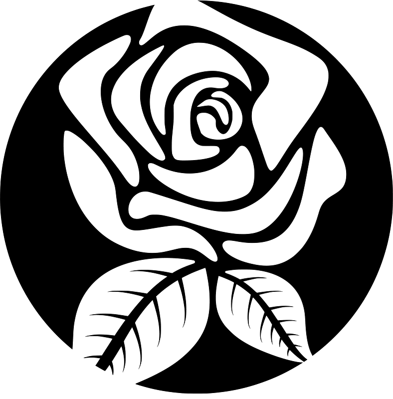 Rose logo silhouette