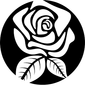 Rose logo silhouette