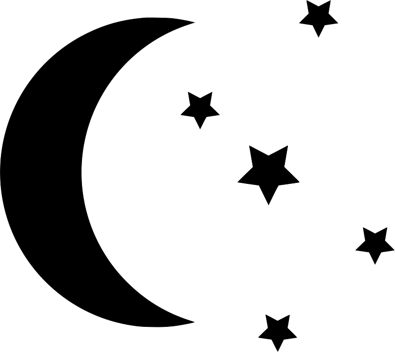 Crescent and stars