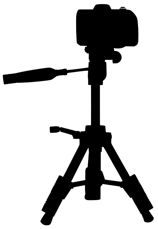Camera on tripod