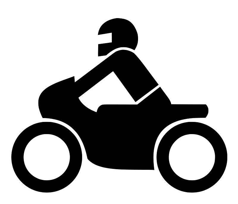 Motorrad aus Zusatzzeichen 1046-12